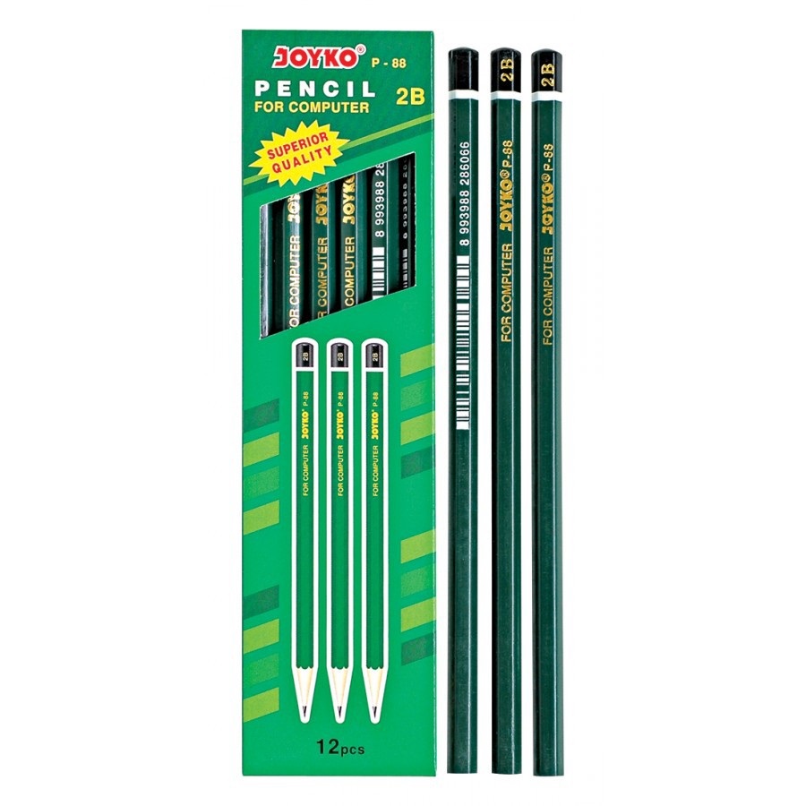 Pensil 2B Joyko P-88 Hijau (12 Pcs)