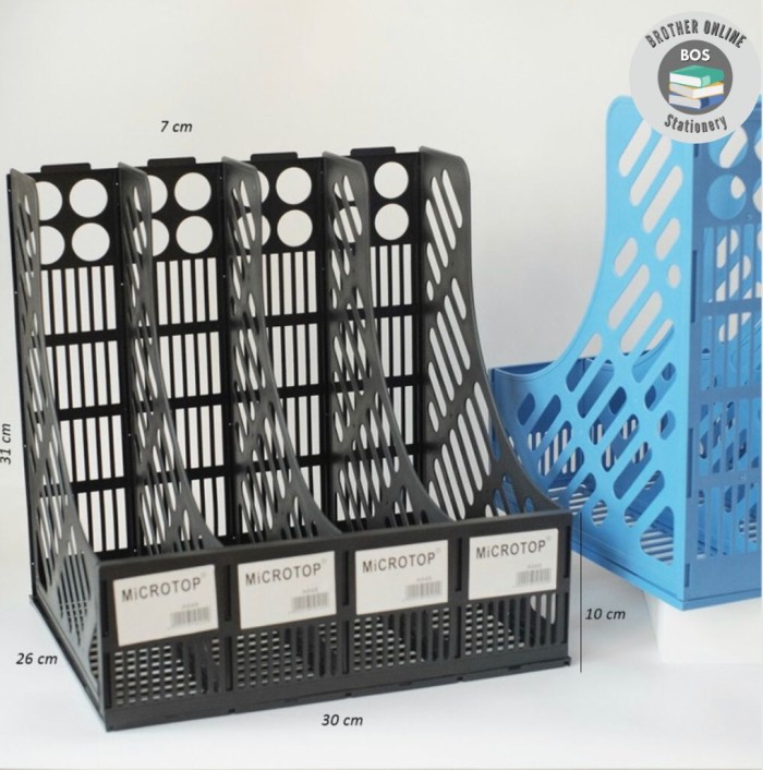 BOS Box File Plastik 4susun/Box Keranjang/Dokumen/Book Organizer/Rak