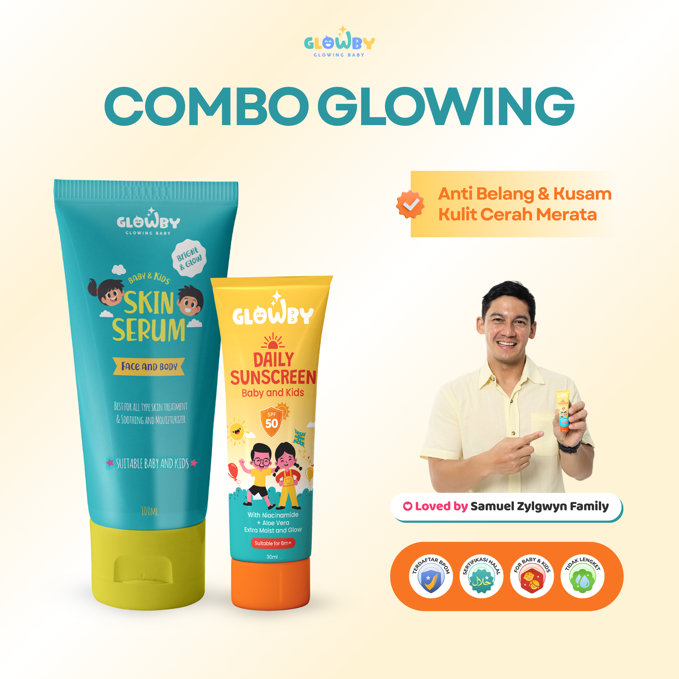 (Glowby) Combo Glowing Daily Sunscreen 30 ml & Skin Serum Lotion 100ml