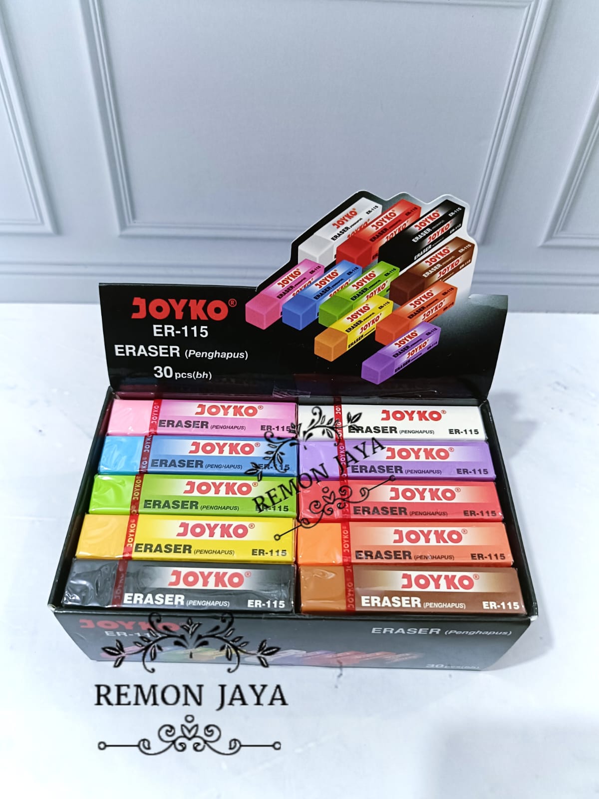 promo penghapus karet joyko / EB-30 HITAM & ER-30W PUTIH 1 pak isi 30 pcs / 15 pcs