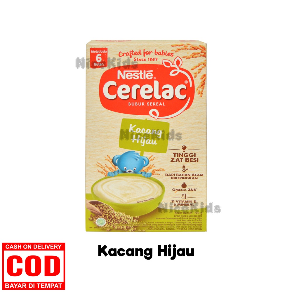 Nestle Cerelac Bubur Bayi 6+ Kemasan 120gr Bubur Sereal Mpasi Bayi