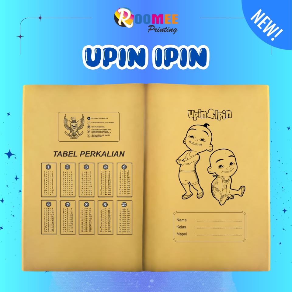(ISI 10/20 LEMBAR) SAMPUL BUKU COKLAT KARAKTER / KERTAS SAMSON BUKU TULIS KWARTO (SIDU) & BOXY (CAMPUS)