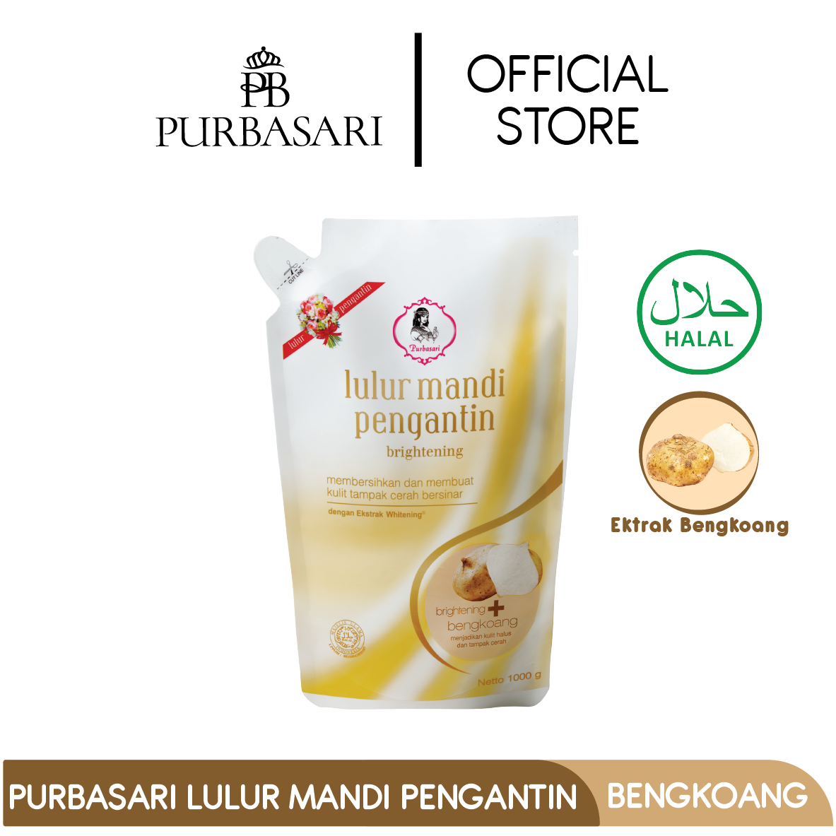 Purbasari Lulur Pengantin Bengkoang Pouch 1kg