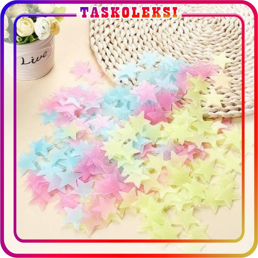 Review 100 Pcs 3d Plastik Fluoresen Bintang Dekoratif 