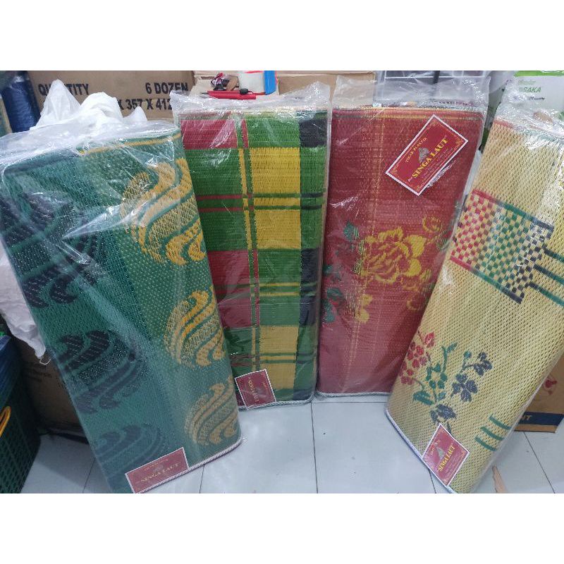 tikar lantai plastik lipat jumbo 300x400 murah tebal singa laut 300x200 murah anyam renda