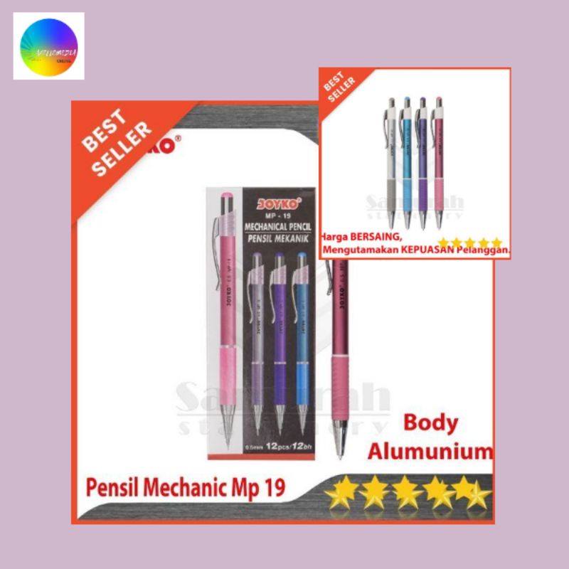 Pensil Mekanik Joyko MP-19 0.5 mm / Mechanical Pencil MP 19 isi 05(Ecer) plus(Refill )isi ulang