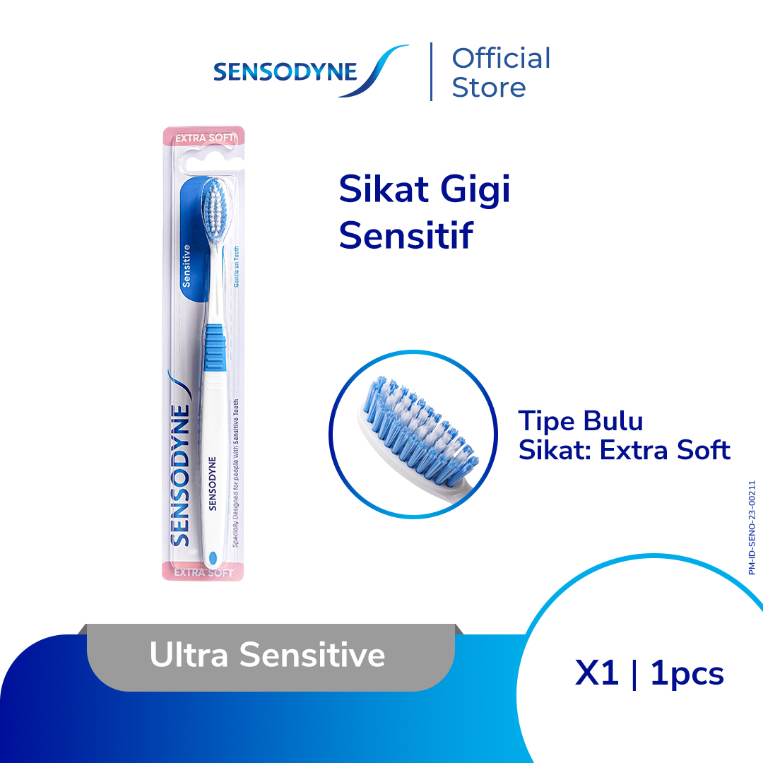 Sensodyne Toothbrush Sikat Gigi Ultra Sensitive Bulu Sikat Lembut Extra Soft 1s