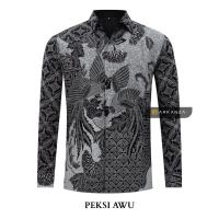 BEST D SELLER BATIK ARKANZA Kemeja Batik Pria Casual Lengan Panjang Slim Fit Premium