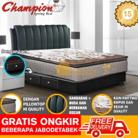 Set Springbed + Divan Sandaran Kasur Champion Symbol Pillowtop Matras 120 160 180 200 120x200 160x200 180x200 Pillow Top