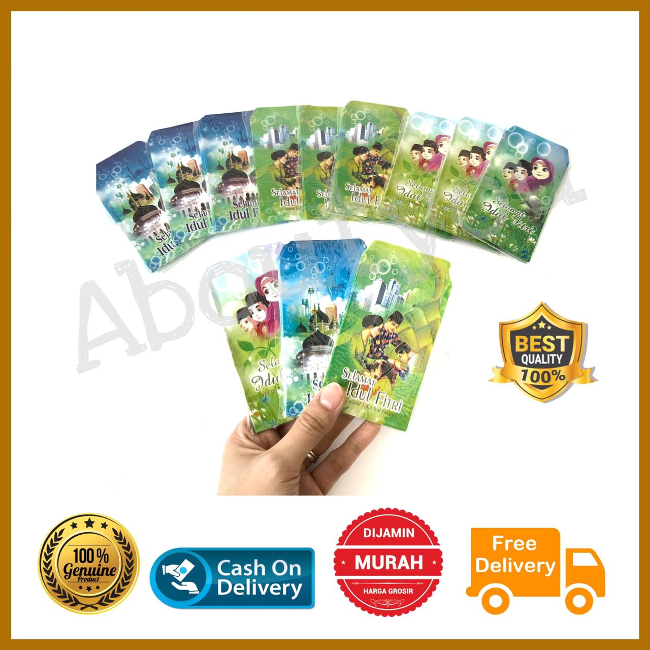 10 set = 100 lembar Amplop Idul Fitri angpao lebaran KARAKTER BATIK ekonomis murah