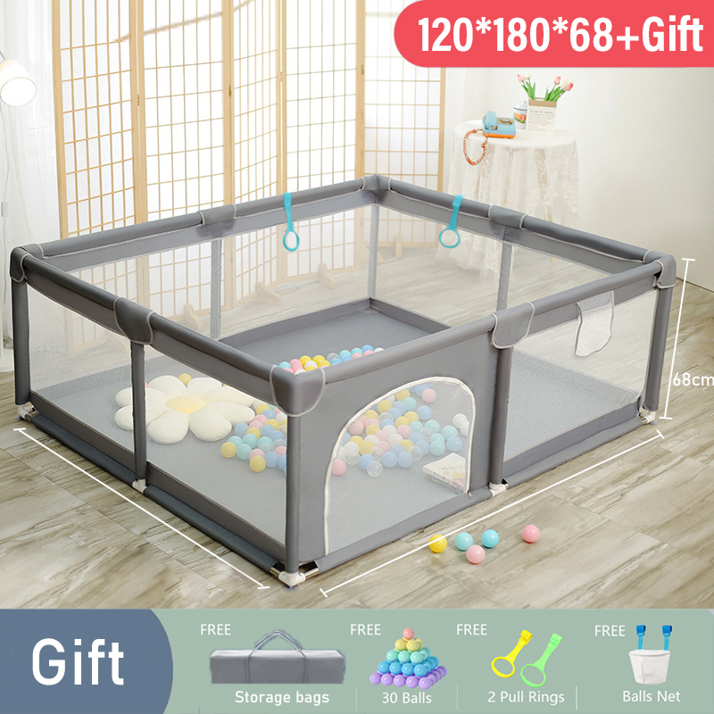 Pagar Bayi Ruang Besar Untuk Berbalik Pagar Mainan Anak Perlindungan Dua Kali Lipat Super Ganda