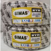KABEL TEMBAGA SIMAS NYM  2X1.5 50 KABEL LIDI SNI KAWAT TUNGGAL 2 X 15 PANJANG 50 BERKUALITAS TERMURAH