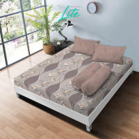 Kintakun LITE - Sprei 160x200 Queen Microfiber Motif Minimalis B2 Hi-Breath (5in1) 20cm -  Seprai Set Dewasa Size Double
