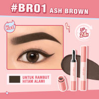 [Official] PINKFLASH #ColorLock Eyebrow Pomade Cream dengan pigmentasi tinggi tahan air tahan luntur tahan lama tidak menggumpal lembut halus cepat kering dan membentuk alis E16