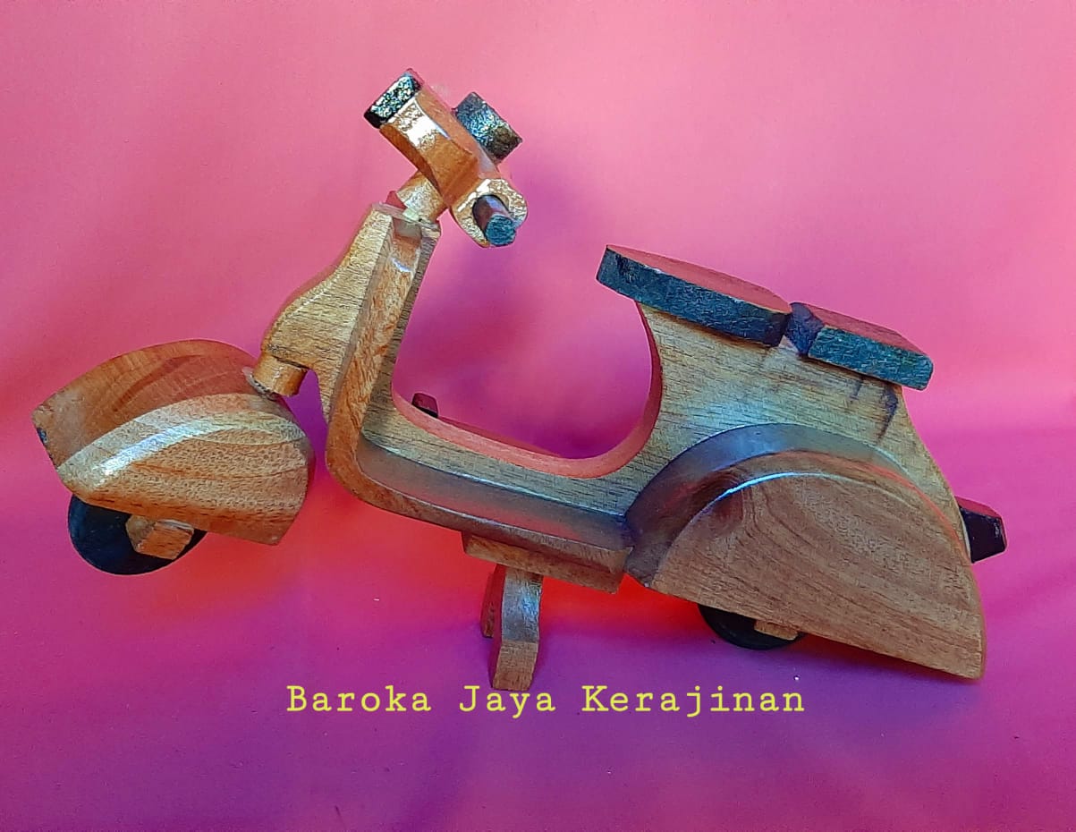 Termurah Pajangan Miniatur Vespa Kayu Besar