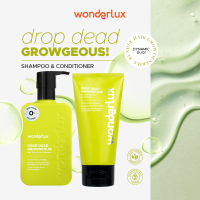Wonderlux Dynamic Duo [2 PCS] Drop Dead Growgeous! Shampoo + Conditioner - Treatment for Densifying Hair and Hair Growth - Shampoo Penumbuh Rambut untuk Rambut Tipis - Conditioner Rambut Membantu Menumbuhkan Rambut dan Melembutkan Rambut