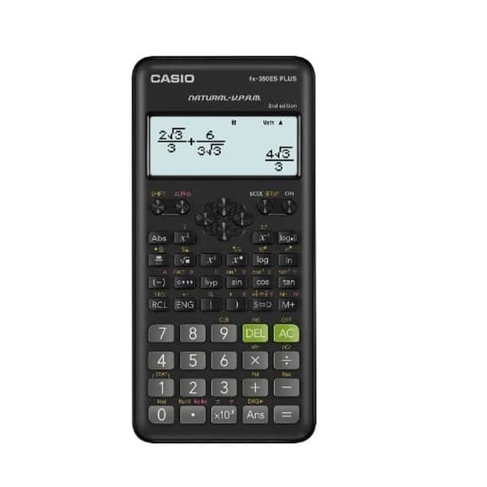 CASIO FX-350 ES PLUS - Kalkulator Sekolah/Kuliah - Scientific/Saintifik - 252 fungsi