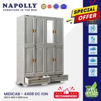 LEMARI PLASTIK NAPOLLY MIDICAB CABINET GANTUNG + CERMIN DRAWER + 4 TOWER [NAPBOX]