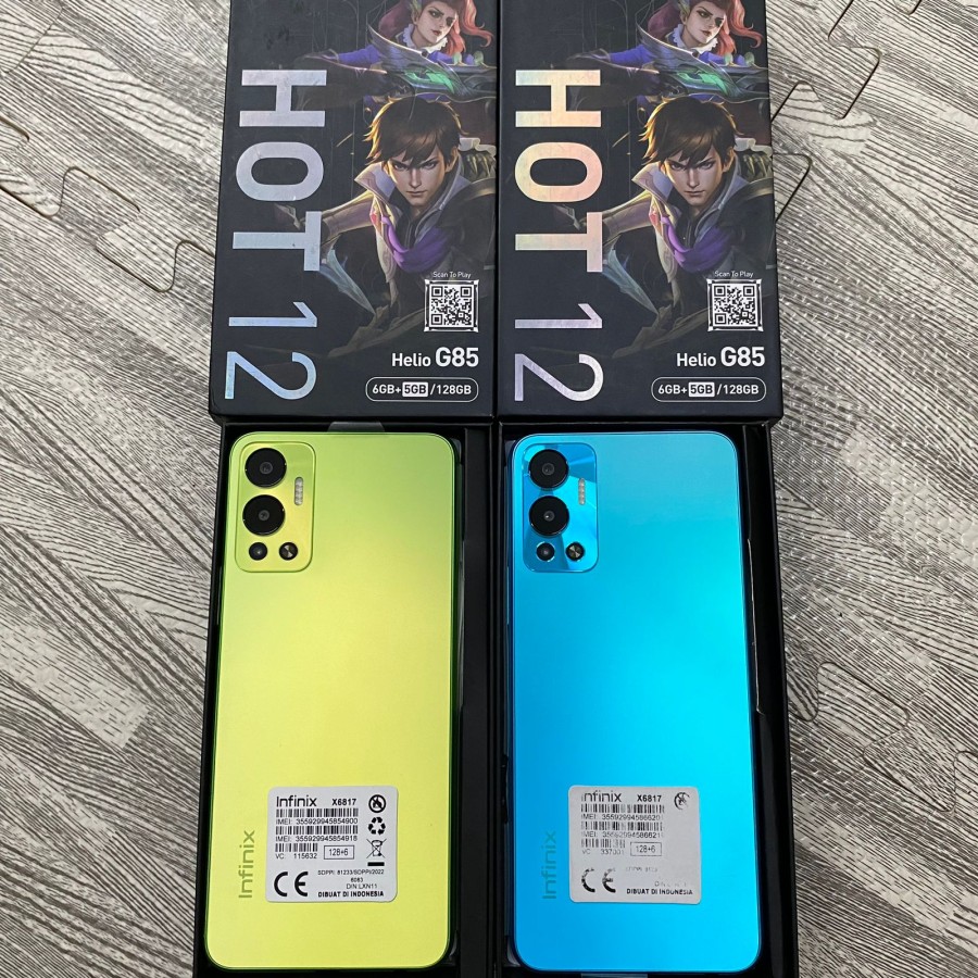 Infinix Hot 12 6/128 GB FULLSET GARANSI RESMI