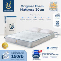 Uniland Sleep Kasur Busa Original 20cm Foam Mattress Box Free Bantal & Free Ongkir Jawa Bali