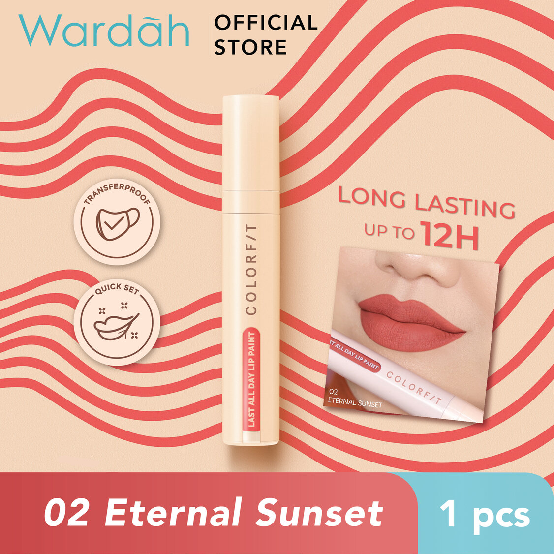 [LIP MATTE TAHAN LAMA] WARDAH Colorfit Last All Day Lip Paint 4 gr (Shade 1-12) Tahan Lama Hingga...