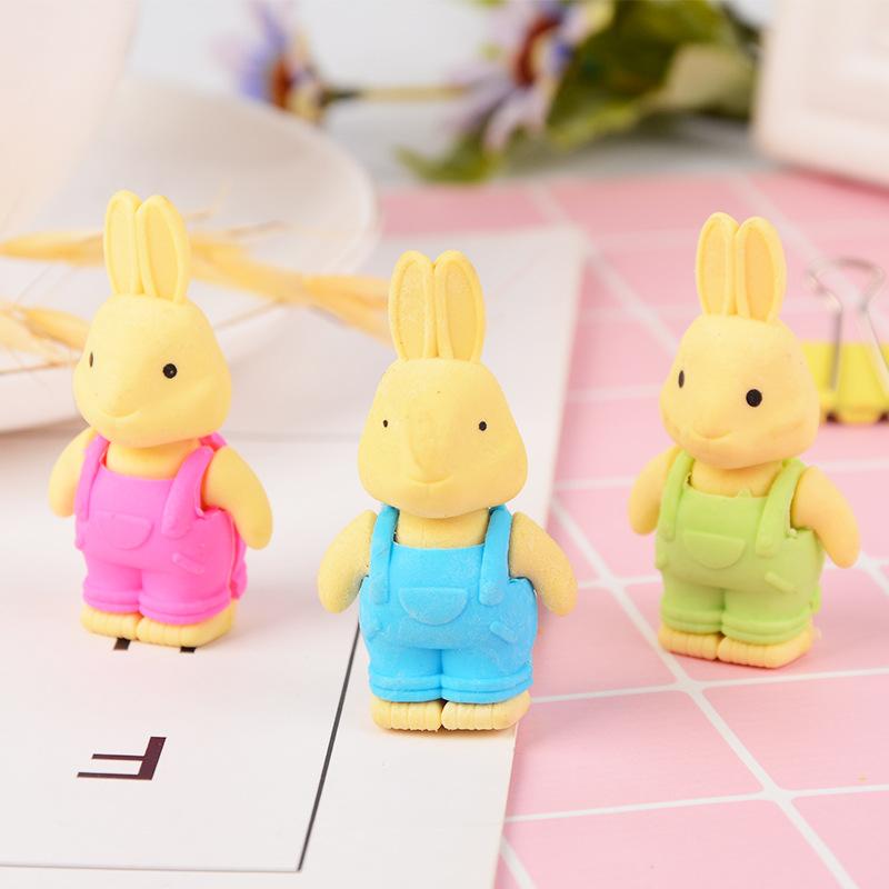 12 PCS Penghapus Anak Model Rabbit Kelinci / Eraser Bunny Cute / 1 Lusin