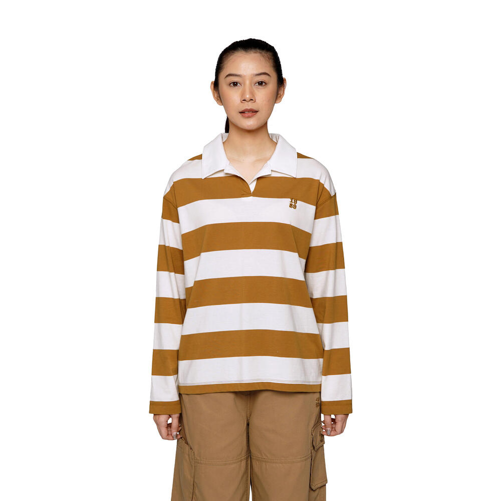 910010213 WS BREE LS STRIPE RUGBY TOP