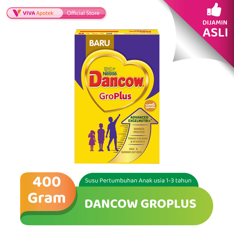 Dancow GroPlus Susu Pertumbuhan Anak Usia 1 - 12 Tahun (400 Gram)