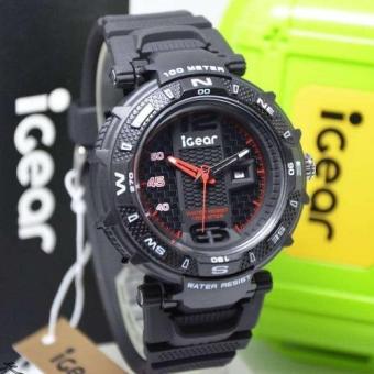 ... Igear Sport Jam Tangan Pria Rubber Strap iGear i33 Black