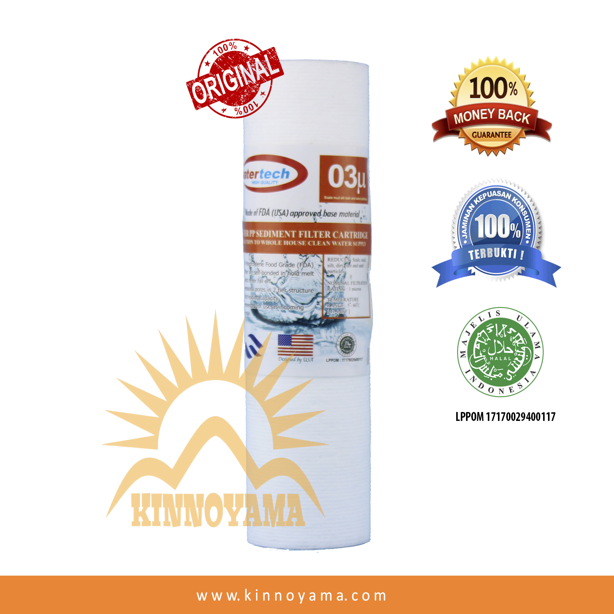 Sediment Filter Cartridge 10 - Watertech 03 Micron sediment filter cartridge 10 – watertech 03 micron