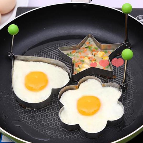 4 Buah Stainless Steel Omelet Jamur Goreng Telur Pembentuk 