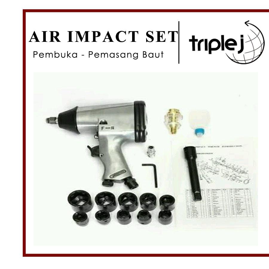 Air Impact Wrench Set Alat Buka Baut Alat Pasang Baut Alat Pengencang baut