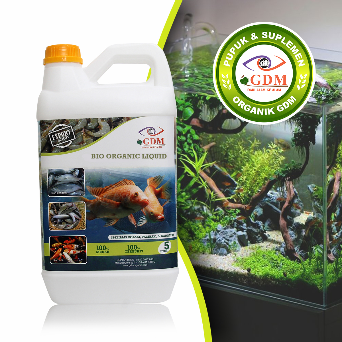 Phân Bón Lỏng Aquascape Organic GDM 5 Lít