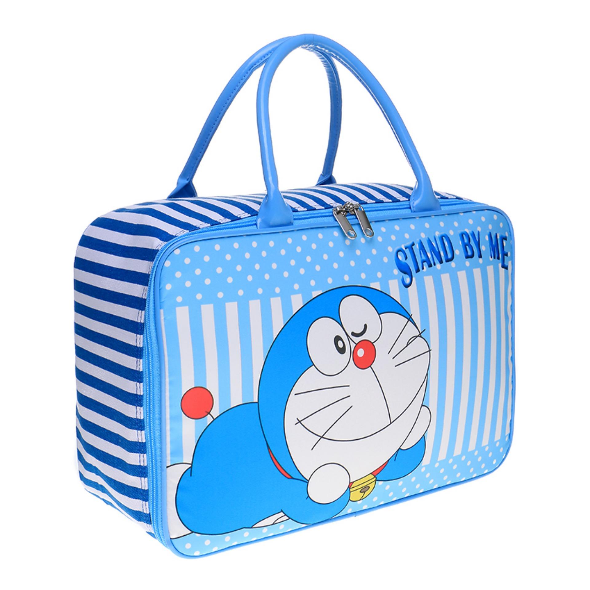 JCF Tas Anak Fashion Travel Bag Kanvas Kotak Premium Doraemon