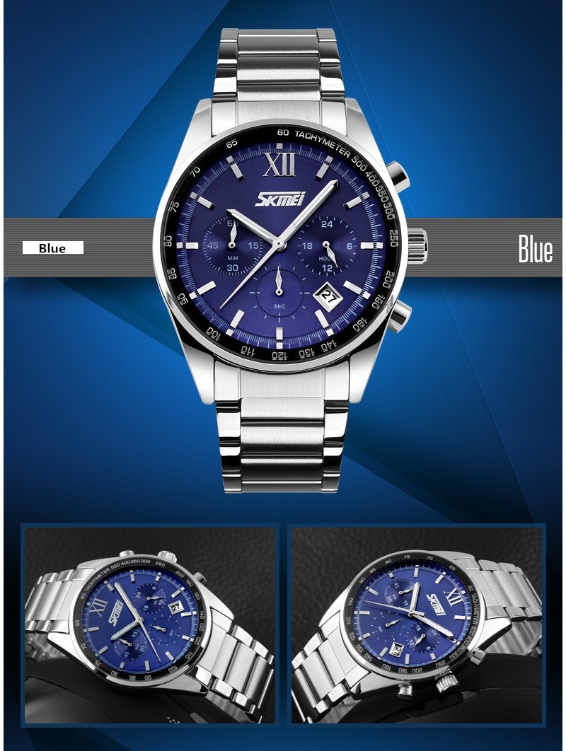 skmei seize 9096cs jam tangan pria biru rantai stainless steel blue edition free jam skmei seize 9096cs jam tangan pria biru rantai stainless steel blue edition free jam