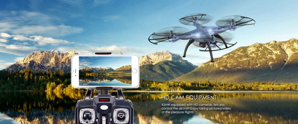 Syma X5HW 2.4G 4CH 6Axis FPV Real Time With 2MP Camera RC Quadcopter
