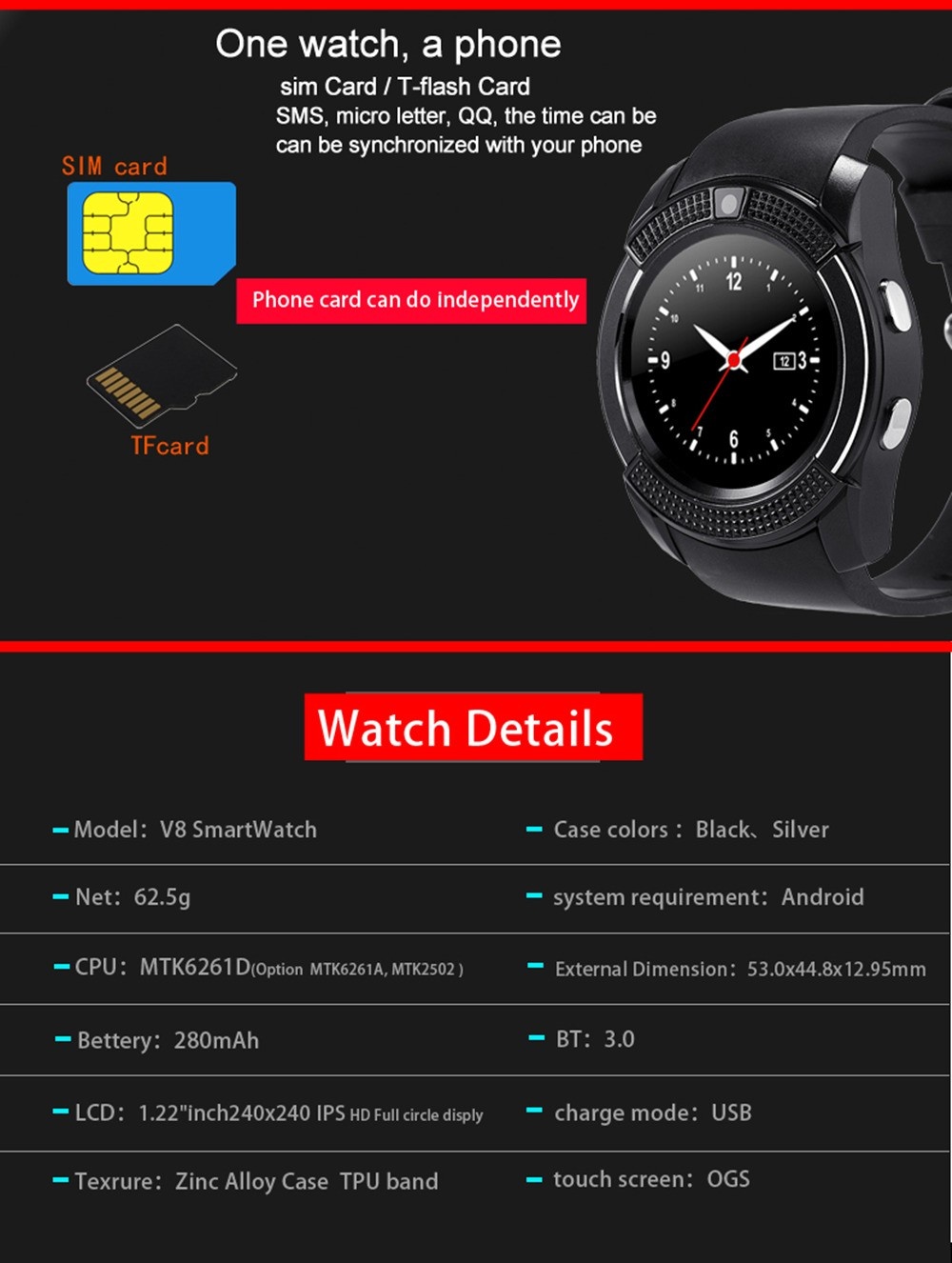 4connect v8 smartwatch