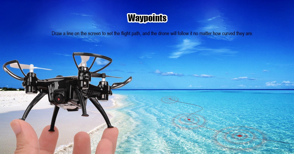 Skytech TK106RHW Mini RC Drone RTF WiFi FPV 0.3MP Camera 2.4GHz 4CH 6-axis Gryo Hand Launching G-sensor Waypoints