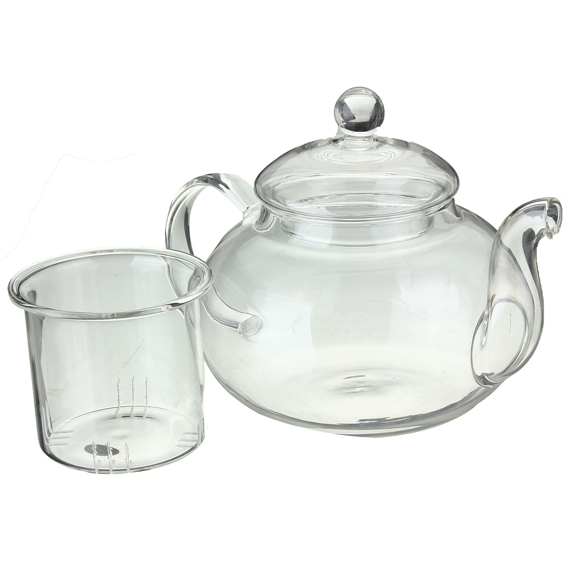 Detail produk dari Freebang Kaca Tahan Panas Infuser Teko Teh Bening 800 Ml .