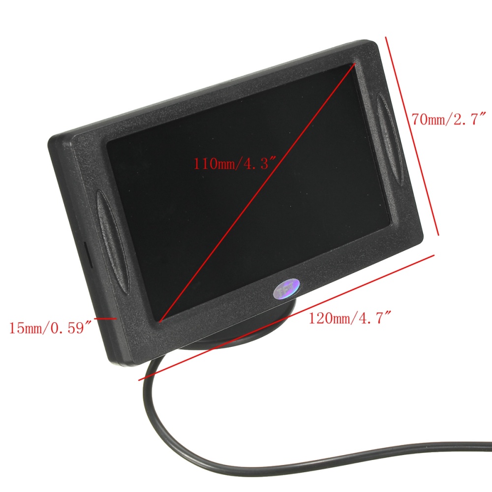 4 3 TFT LCD HD Digital Monitor warna layar untuk mobil 