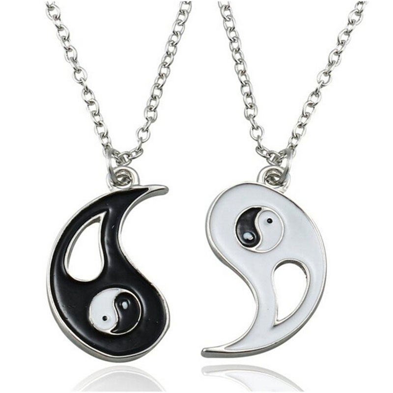 Buytra Beberapa Kalung Liontin Yin-Yang(Hitam/Putih