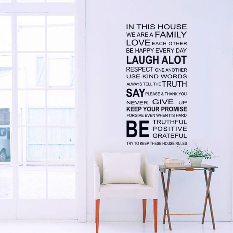 Desain Fashion Keluarga Bahasa  Inggris  Quote Amsal Wall 
