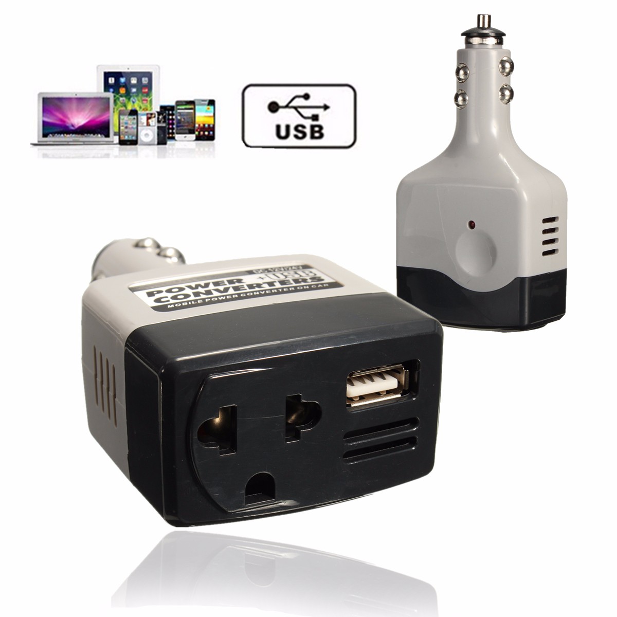 DC 12/arus AC 220 V Inverter konverter adaptor charger 