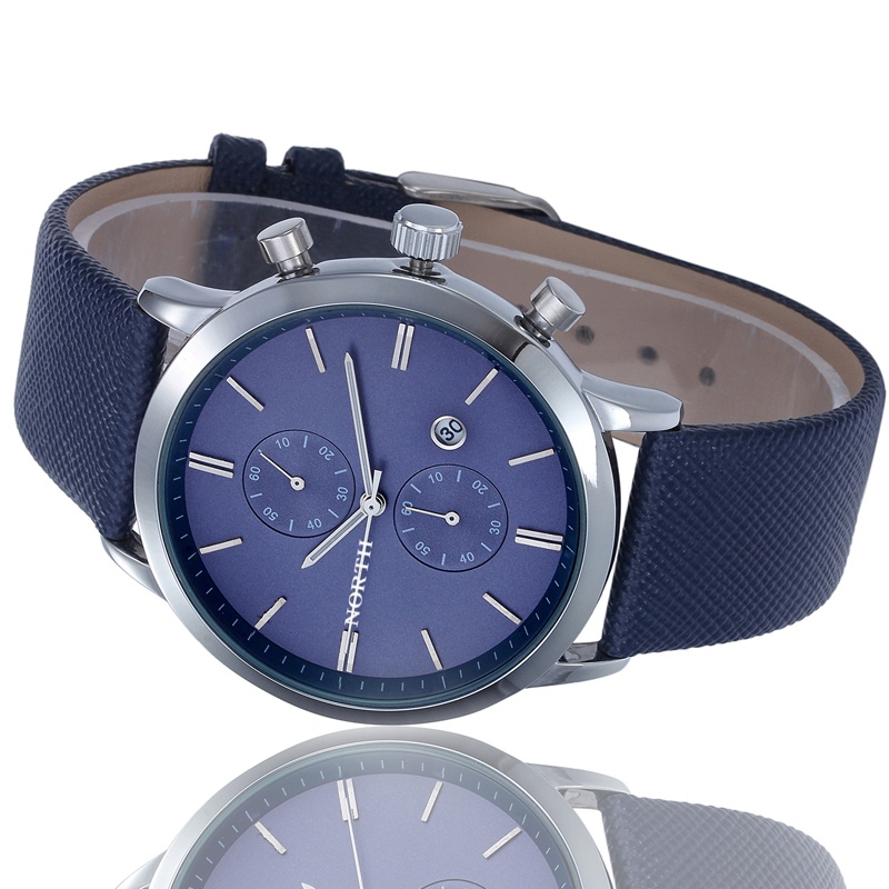 Militer Jepang Kulit Tahan Air Biru Mens Perhiasan