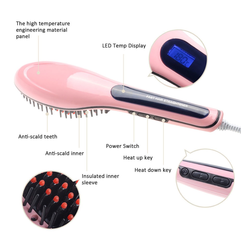 YUHOO Sisir Catok  Pelurus Rambut  Fast Hair Straightener 