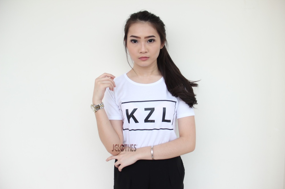jclothes kaos cewe kaos wanita kzl putih jclothes kaos cewe kaos wanita kzl putih