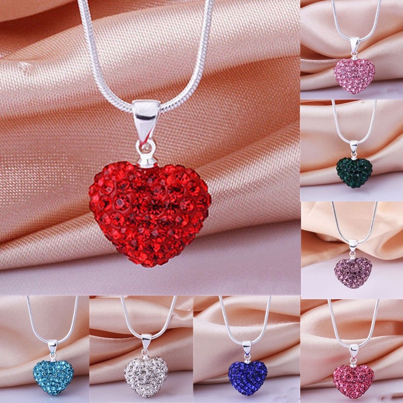 image image image image. Kata kunci juga dicari. Flash Sale Fashion 925 Sterling Perak hati pasangan ganda rantai kalung wanita perhiasan ...