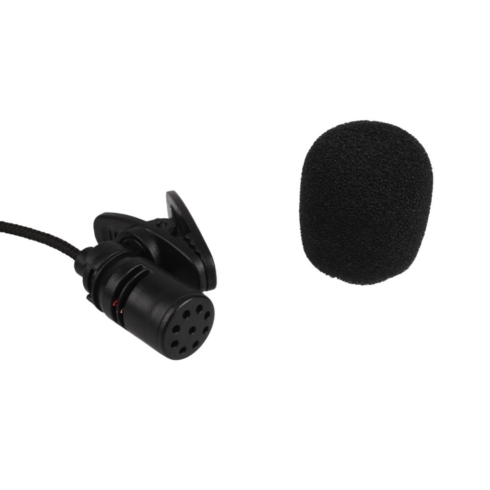 Mini Clip-On Lapel Wired Double Track Microphone MIC For SmartPhones PC - intl