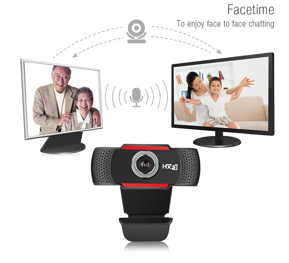 HXSJ S30 1 Megapixel HD Camera Webcam with Microphone Clip-on 30 Degree