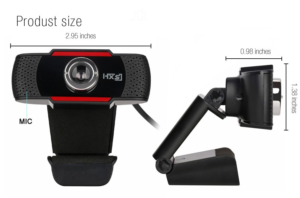 HXSJ S30 1 Megapixel HD Camera Webcam with Microphone Clip-on 30 Degree